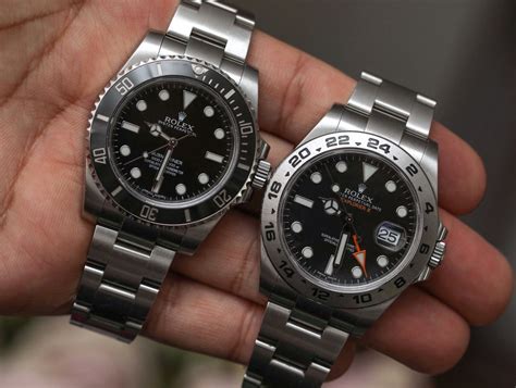 rolex explorer 40mm vs submariner.